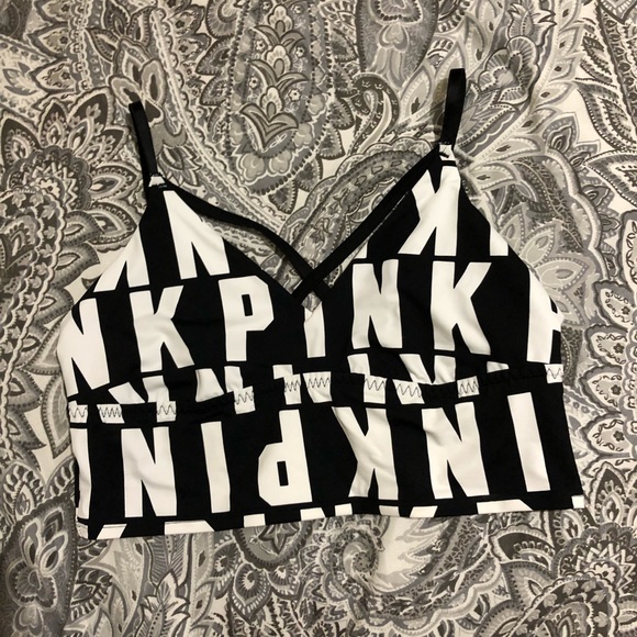 PINK black and white bralette - Picture 1 of 6